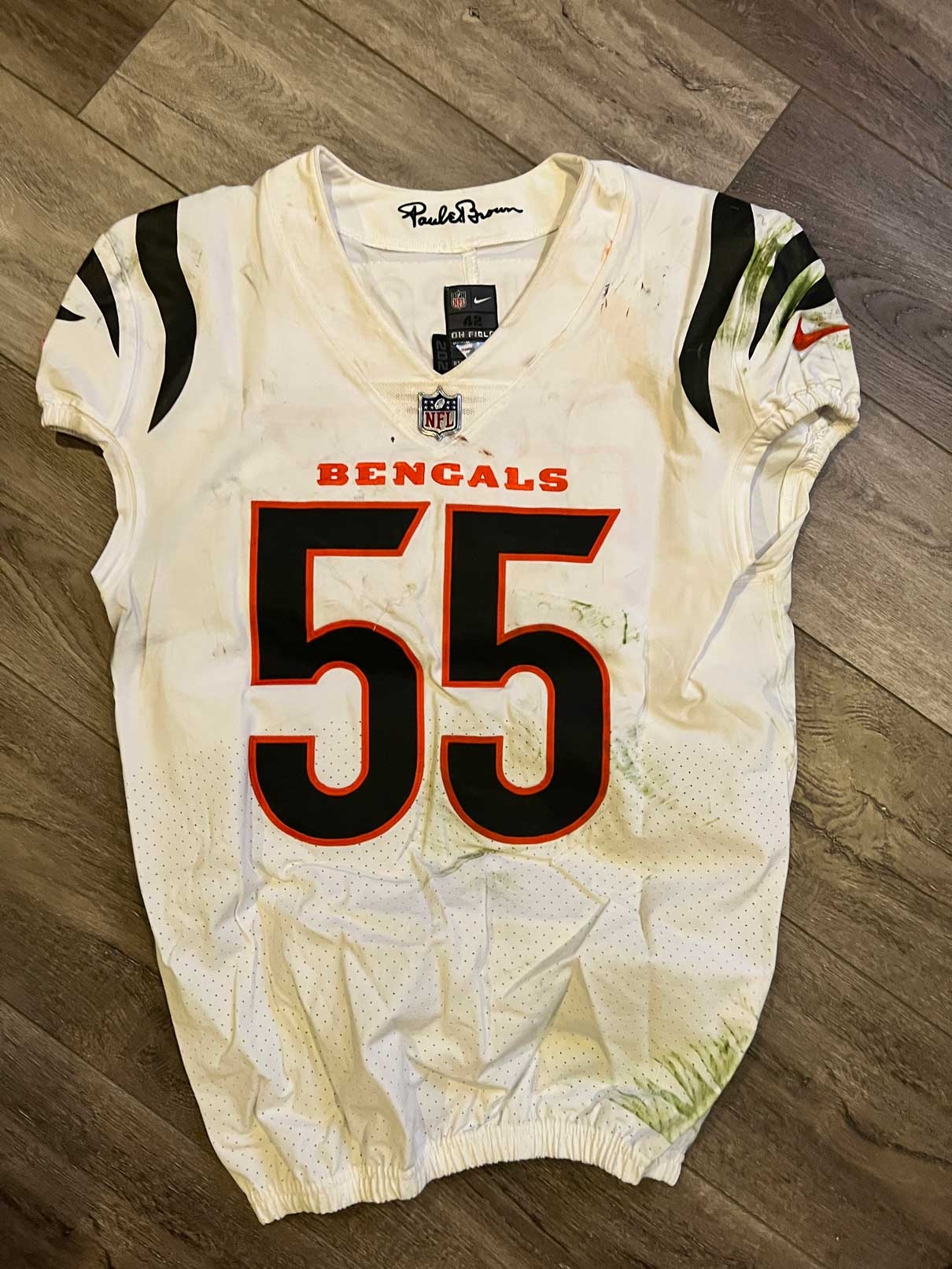 bengals game used jersey